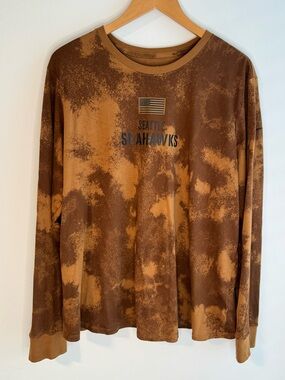 NFL Brown Long Sleeve Seahawks T-Shirt XXL
